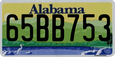 AL license plate 65BB753