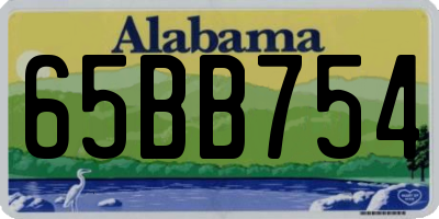 AL license plate 65BB754