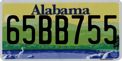 AL license plate 65BB755