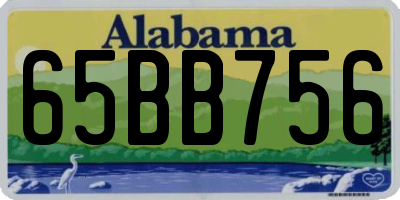 AL license plate 65BB756