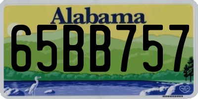 AL license plate 65BB757