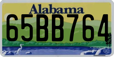 AL license plate 65BB764
