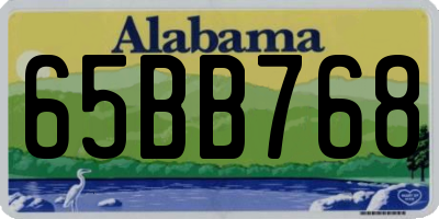 AL license plate 65BB768