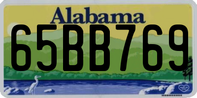AL license plate 65BB769