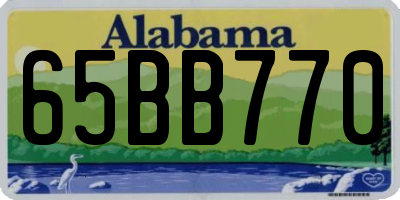 AL license plate 65BB770