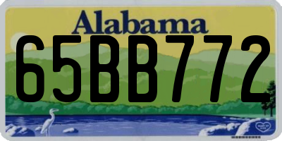 AL license plate 65BB772