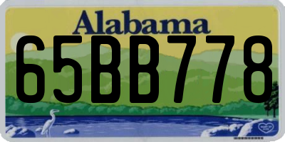 AL license plate 65BB778
