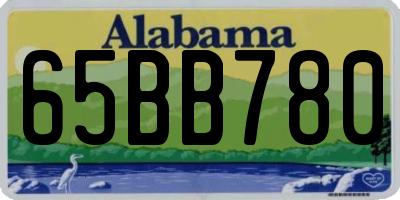 AL license plate 65BB780