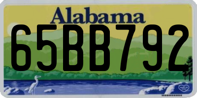 AL license plate 65BB792