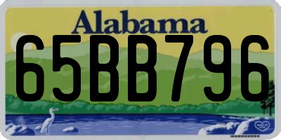 AL license plate 65BB796