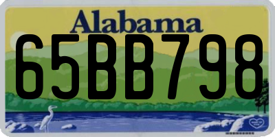 AL license plate 65BB798