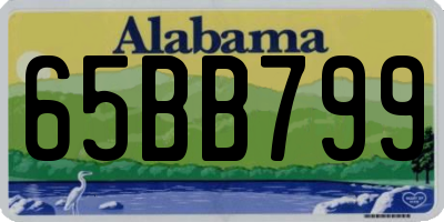 AL license plate 65BB799