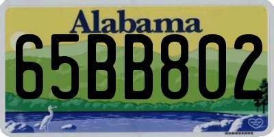 AL license plate 65BB802