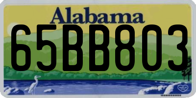 AL license plate 65BB803