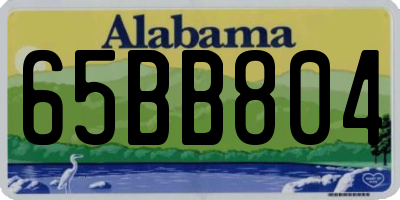 AL license plate 65BB804