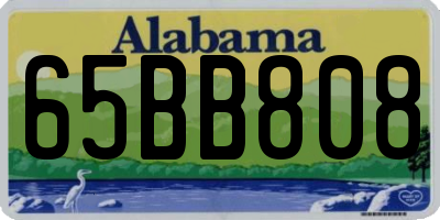 AL license plate 65BB808