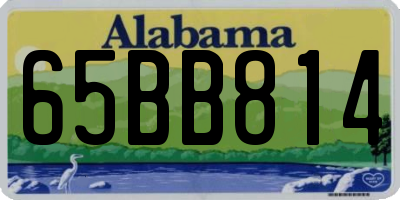 AL license plate 65BB814