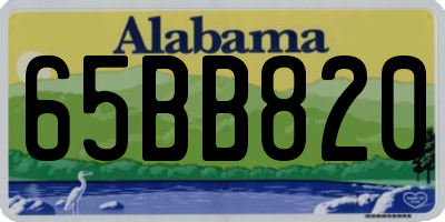 AL license plate 65BB820
