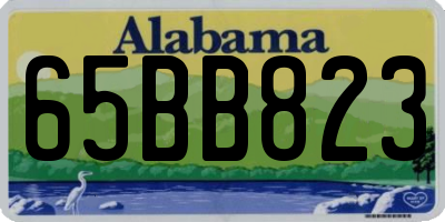 AL license plate 65BB823