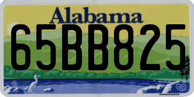AL license plate 65BB825