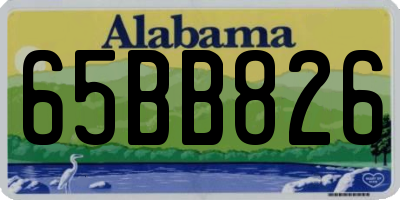 AL license plate 65BB826