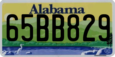 AL license plate 65BB829
