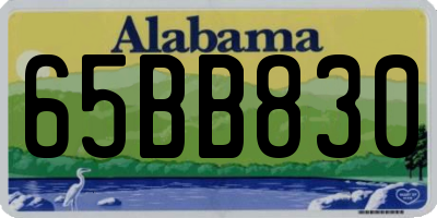 AL license plate 65BB830