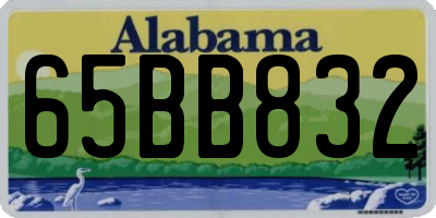 AL license plate 65BB832