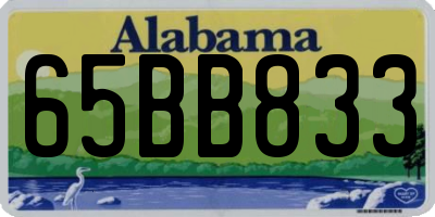 AL license plate 65BB833