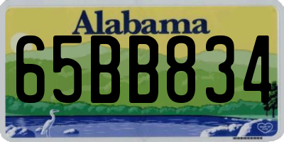 AL license plate 65BB834