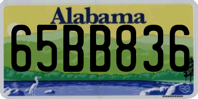 AL license plate 65BB836