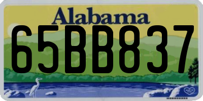 AL license plate 65BB837