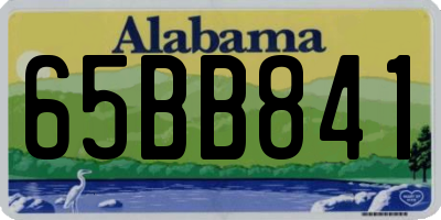 AL license plate 65BB841