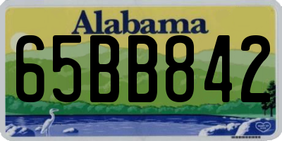 AL license plate 65BB842