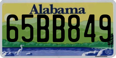 AL license plate 65BB849