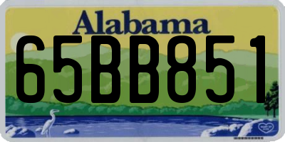 AL license plate 65BB851