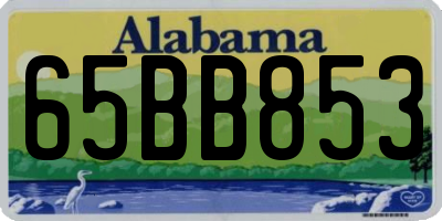 AL license plate 65BB853