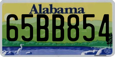 AL license plate 65BB854