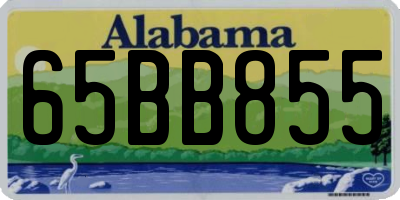 AL license plate 65BB855