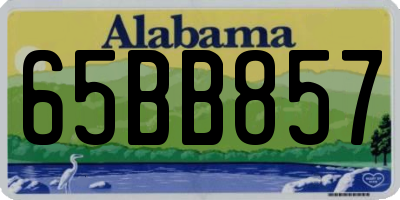AL license plate 65BB857