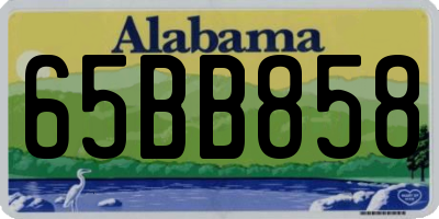 AL license plate 65BB858