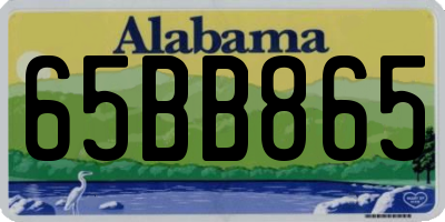 AL license plate 65BB865