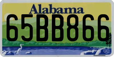 AL license plate 65BB866