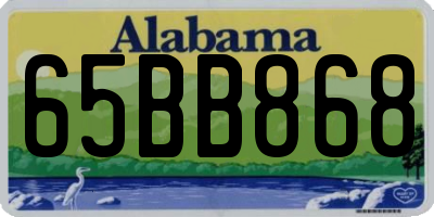 AL license plate 65BB868