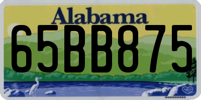AL license plate 65BB875