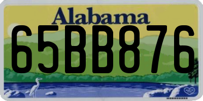 AL license plate 65BB876