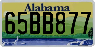 AL license plate 65BB877