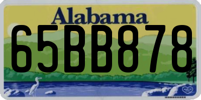 AL license plate 65BB878