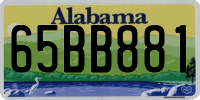 AL license plate 65BB881