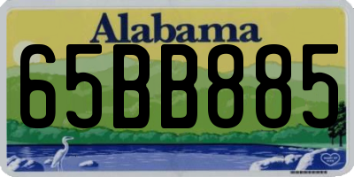 AL license plate 65BB885